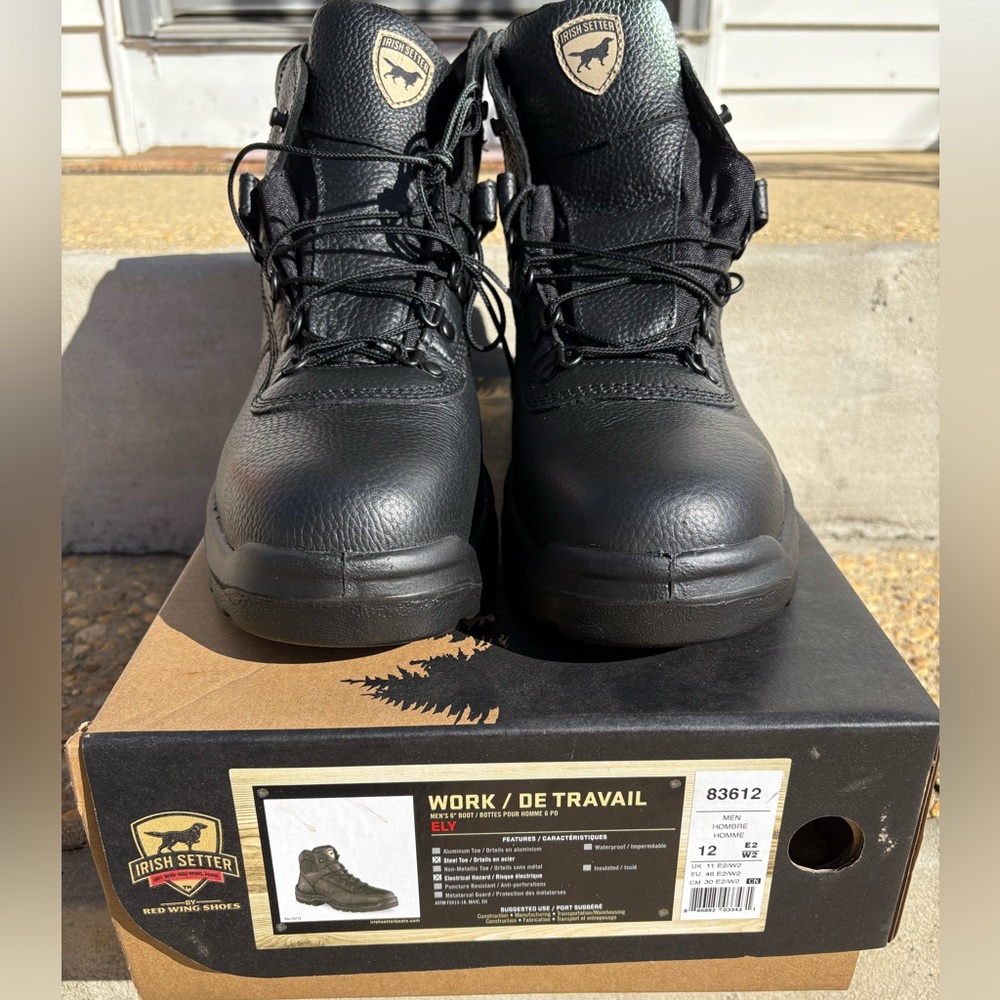 Irish Setter Mens Steel Toe Boots - sz 12